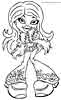 Bratz cartoon coloring pages, cartoon character color plate, coloring sheet,printable coloring picture