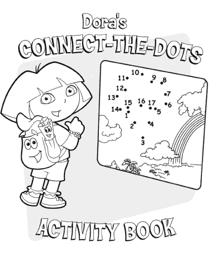 Dora The Explorer connect the dots activity book