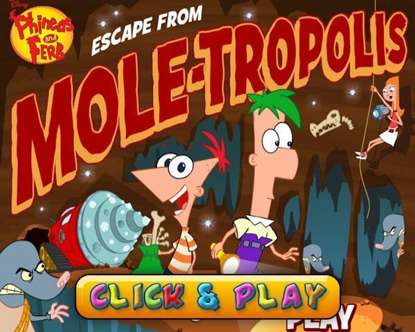 Phineas and Ferb Game - Escape from Mole-tropolis! 