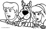 Fred, Scooby and Daphne coloring page  free scooby-doo coloring pages scooby doo coloring sheet
