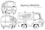 Mystery machine from Scooby-Doo coloring page