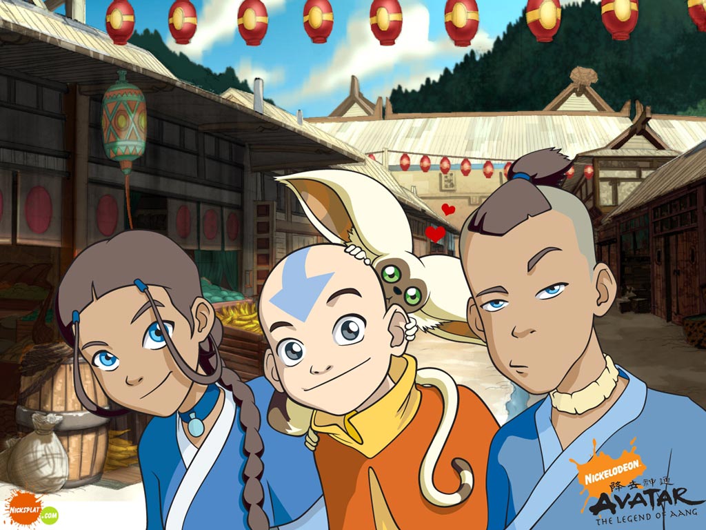 Katara, Aang, Sokka, Avatar The Last Airbender Wallpaper.