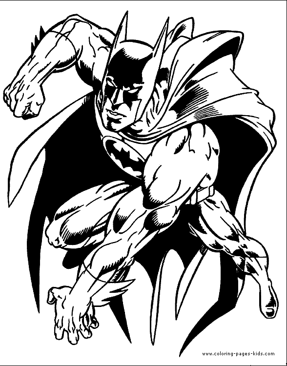 Batman punch coloring page