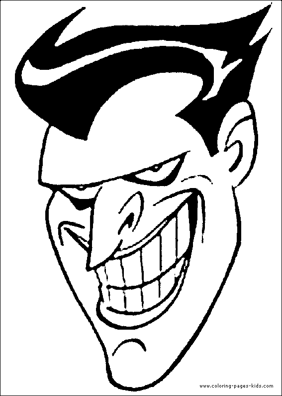 The Joker's head coloring page