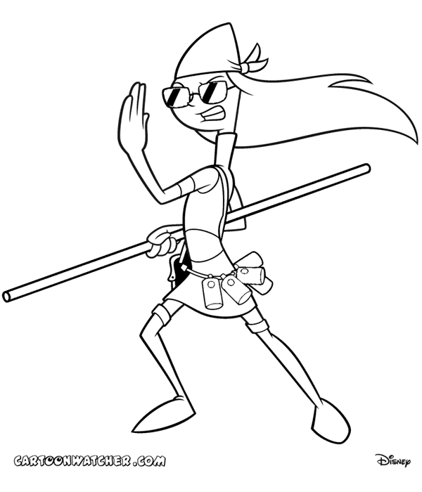 2nd Dimension Candace Flynn coloring page