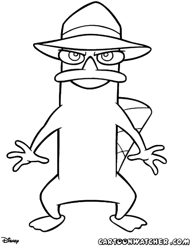 Printable Agent P Perry The Platypus Coloring Pages 2