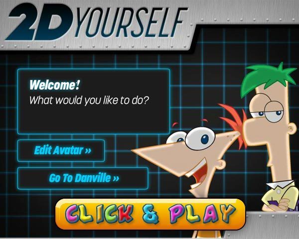Phineas and Ferb, the Movie game, 2D yourself